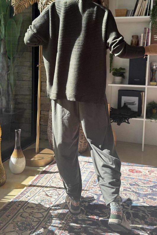Charli Turtle Ribby Knit Jumper Deep Khaki